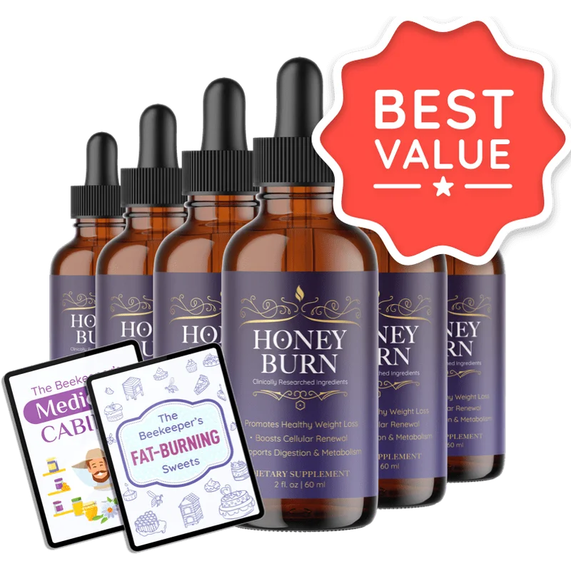 Honey Burn Natural Weight Management Formula — 6 Bottle / 180 Day Pack